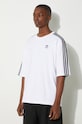 Βαμβακερό μπλουζάκι adidas Originals Adicolor Oversized Tee λευκό IZ2474