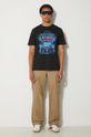 Бавовняна футболка adidas Originals Street 4 IZ2585 чорний AW24
