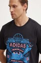 adidas Originals tricou din bumbac Street 4 negru IZ2585
