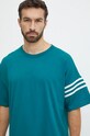 adidas Originals tricou din bumbac Neuclassics Tee turcoaz JF9138