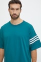 Βαμβακερό μπλουζάκι adidas Originals Neuclassics Tee τιρκουάζ JF9138
