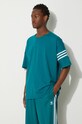 adidas Originals cotton t-shirt Neuclassics Tee turquoise JF9138
