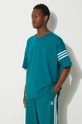 adidas Originals t-shirt bawełniany Neuclassics Tee turkusowy JF9138