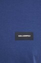 Бавовняна футболка Karl Lagerfeld 245M2110 блакитний