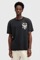 чёрный Хлопковая футболка AllSaints STRUMMER SS Мужской