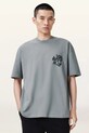 AllSaints tricou din bumbac ORLANDO SS print gri M022PA