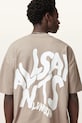 Îmbrăcăminte AllSaints tricou din bumbac ORLANDO SS M022PA bej