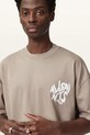 AllSaints tricou din bumbac ORLANDO SS bej M022PA