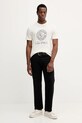Bombažna kratka majica United Colors of Benetton 3I1XU1096 bež AW25