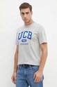 Хлопковая футболка United Colors of Benetton серый 3I1XU1096