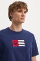 United Colors of Benetton tricou din bumbac bleumarin 3VTEU109G