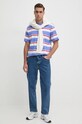 Хлопковая футболка United Colors of Benetton 38Y3U109J фиолетовой AW24