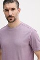 United Colors of Benetton majica za muškarce od pamuka ljubičasta 3ZITU1098