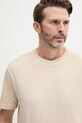 Хлопковая футболка United Colors of Benetton бежевый 3ZITU1098