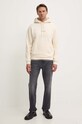 Bavlněné tričko The Kooples HTSC29003K hnědá AW24