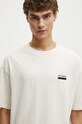 Bavlněné tričko The Kooples béžová HTSC29004K