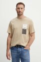 Odzież Michael Kors t-shirt bawełniany CT4525NFV4 beżowy