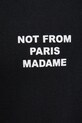 Drôle de Monsieur tricou din bumbac Le T-Shirt Slogan PERM.TS203.CO002.BL negru