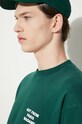 Drôle de Monsieur t-shirt bawełniany Le T-Shirt Slogan zielony PERM.TS203.CO002.DGN