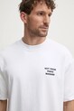 Drôle de Monsieur pamut póló Le T-Shirt Slogan fehér PERM.TS203.CO002.OPW