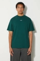 Drôle de Monsieur tricou din bumbac Le T-Shirt Slogan Classique verde PERM.TS202.CO002.DGN