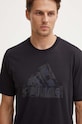 adidas t-shirt bawełniany Future Icons czarny IW2652