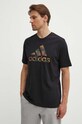adidas t-shirt bawełniany Camo czarny IW2671