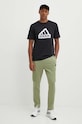 adidas t-shirt bawełniany Essentials IW2702 czarny AW24