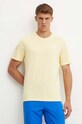 adidas t-shirt bawełniany Essentials żółty IX0121