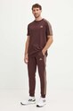 Бавовняна футболка adidas Essentials IX0158 коричневий AW24