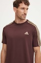 adidas tricou din bumbac Essentials maro IX0158