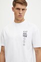 Памучна тениска EA7 Emporio Armani свободна бял AF11970.7M000006.U0002