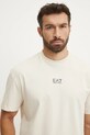 Bavlněné tričko EA7 Emporio Armani béžová AF11970.7M000006.U1072