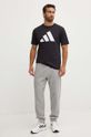 adidas t-shirt bawełniany IY8583 czarny AW24