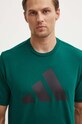 Хлопковая футболка adidas зелёный IY8585