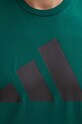 Хлопковая футболка adidas IY8585 зелёный