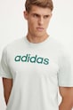 adidas t-shirt bawełniany Essentials zielony IZ4767