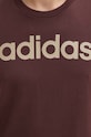 Бавовняна футболка adidas Essentials IZ4768 коричневий