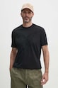 Armani Exchange t-shirt bawełniany regular czarny 6DZTAD.ZJ9TZ