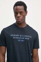 Armani Exchange tricou din bumbac bleumarin 6DZTH5.ZJ9JZ