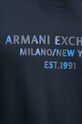 Armani Exchange tricou din bumbac 6DZTH5.ZJ9JZ bleumarin