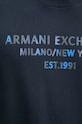 Armani Exchange tricou din bumbac 6DZTH5.ZJ9JZ bleumarin
