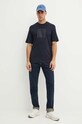 Bavlnené tričko Armani Exchange 6DZTHB.ZJ9JZ tmavomodrá AW24