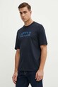 Armani Exchange t-shirt bawełniany granatowy 6DZTHC.ZJBYZ