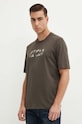 Armani Exchange tricou din bumbac imprimeu verde 6DZTHC.ZJBYZ