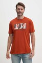 Хлопковая футболка Armani Exchange оранжевый 6DZTHF.ZJH4Z
