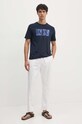 Armani Exchange tricou din bumbac 6DZTHF.ZJH4Z bleumarin AW24