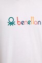 United Colors of Benetton tricou din bumbac alb 3I1XU109Q