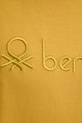 Bavlněné tričko United Colors of Benetton 3MI6U109O žlutá