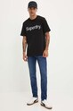 Бавовняна футболка Superdry M1012032A.02A чорний AW24